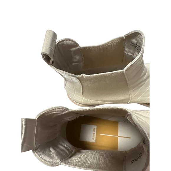 Dolce Vita Tazmin Croc Embossed Platform Chelsea Boots Womens Size 10M - Picture 8 of 12